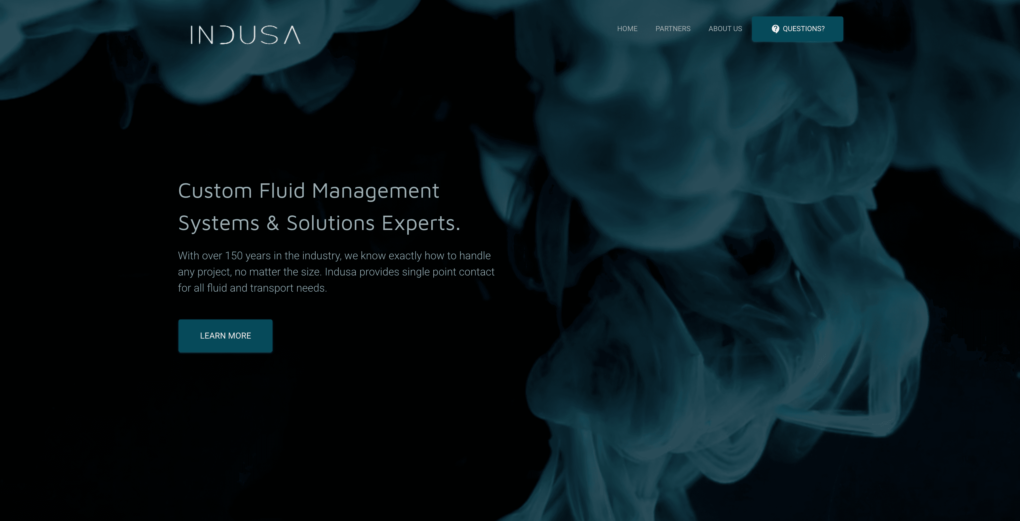 Indusa website screenshot for industrial industry