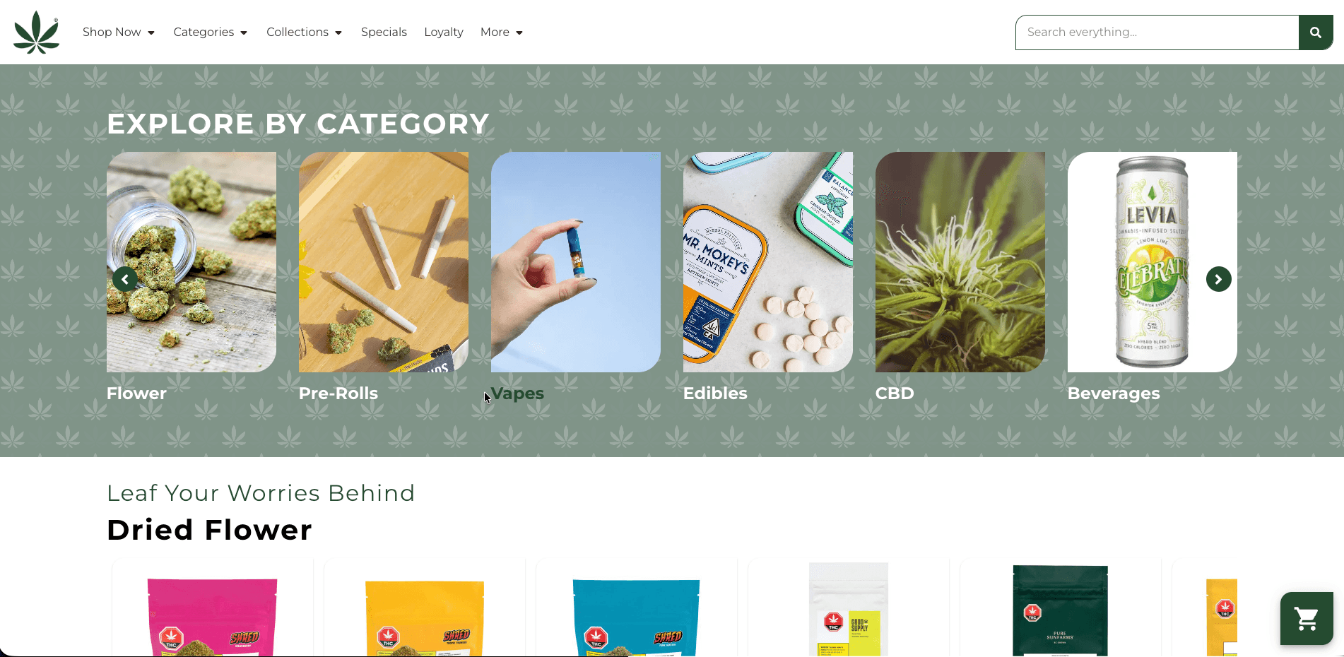Niagara Herbalist website screenshot for cannabis industry